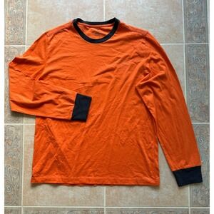 UNTUCKit orange  Peru cotton ‎ long sleeve  t-shirt men size: M -New w/imperfect